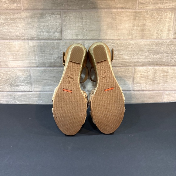 Cole‎ Haan Leather Snake Skin Espadrille Platform Wedge Sandals Size 8B - Picture 11 of 11